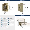 Amerock Single Demountable Hinges for 1/2" Overlay Cabinet Doors – Set of 2 - 3 of 4