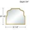 Noble Park Arch Top Rectangular Vanity Decorative Wall Mirror Modern Glam Reflective Gold Mirrored Frame 31 1/2" Wide for Bathroom Bedroom Living Room - image 4 of 4