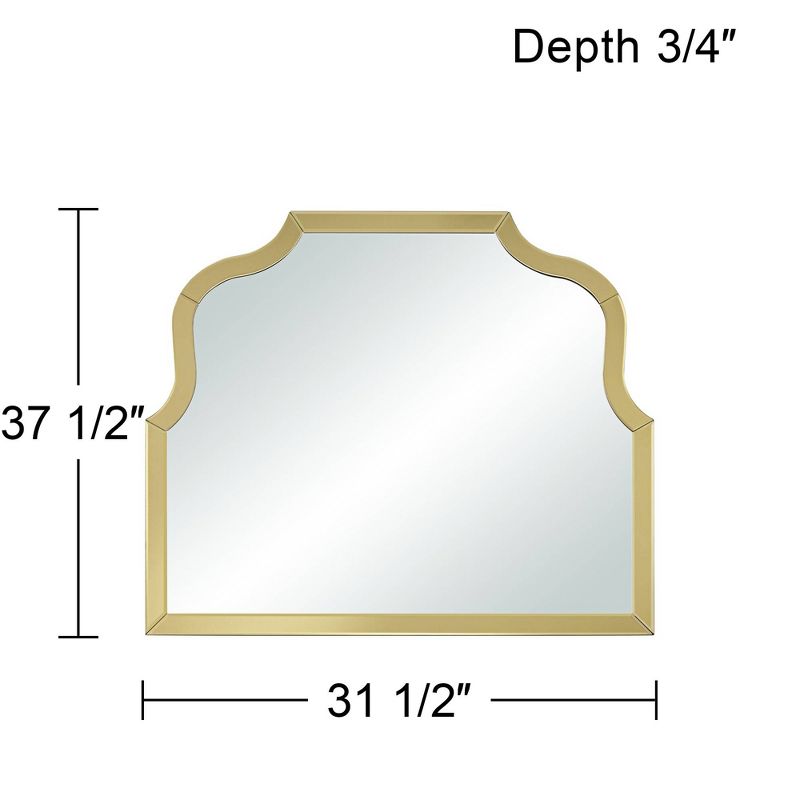 Noble Park Arch Top Rectangular Vanity Decorative Wall Mirror Modern Glam Reflective Gold Mirrored Frame 31 1/2" Wide for Bathroom Bedroom Living Room, 4 of 8