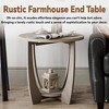 COZAYH Rustic Farmhouse Round End Table with Storage shelf, Accent Side Table for Family or Living Room and Small Spaces in Homes, Living Room, Grey - 4 of 4