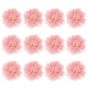 Unique Bargains Mesh Fabric Full Chiffon Flowers for DIY 12 Pcs - 1 of 4