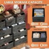 SKRAN Grid Cabinet Fabric Storage Tower with 9 Drawers For Bedroom,Tall Chest Organizer Unit With Fabric Bins, Steel Frame, Wood Top - 3 of 4