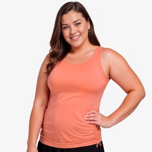 Calypsa Women's Maya Tankini Swim Top With Built-in Bra - 1 of 4