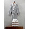 L/XL Platinum Bath Robe Blush - Cassadecor: Cotton Terry, Shawl Collar, Below Knee Length, Front Tie Closure - image 3 of 3