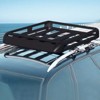 VEVOR Universal 64x40 Inch Roof Basket, Basket Roof Rack, Aluminum Roof Mounted Cargo Rack with Bars XL-B, Black (63"X 40" Roof Rack) - 2 of 4