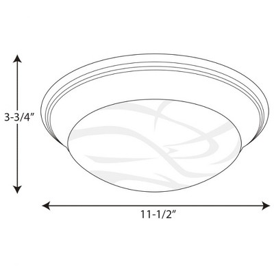 Brushed Nickel Alabaster Glass Flush Mount Ceiling Light