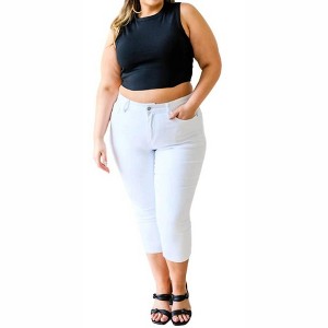 Women's Best Friends Cropped Tank - White Birch - 1 of 4