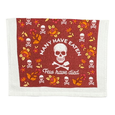 Many Have Eaten Few Have Died Funny Cooking Tea Towel - Crazy Dog Tea Towel Many Eaten Few - image 1 of 4