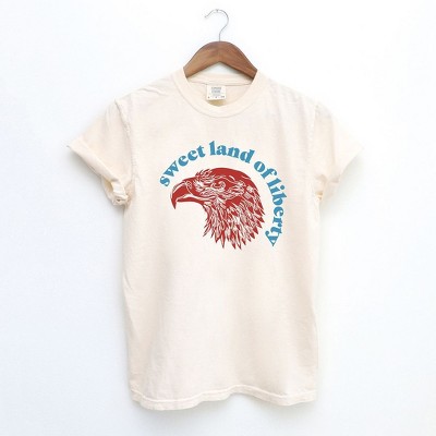 Simply Sage Market Women's Sweet Land Of Liberty Eagle Short Sleeve Garment Dyed Tee