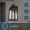VAXCEL Pilsen 6.5-in Charcoal Black Outdoor Wall Lantern, Dusk to Dawn Photocell, 1-Light Wall Lamp Sconce with Clear Glass Panels - 3 of 4