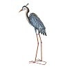 Evergreen Beautiful Springtime Brushed Metal Grey Heron Bird Handcrafted Statue - 24 x 43 x 8 Inches Fade and Weather Resistant Decoration - 2 of 2