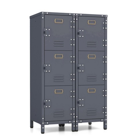 Tangkula 2PCS Storage Locker 40" Industrial Cabinet w/ 3 Lockable Doors Adjustable Feet - image 1 of 4