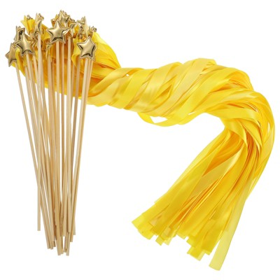 Unique Bargains Bell Ornament Wedding Party Ribbon Streamer Fairy Wands 24 Pcs
