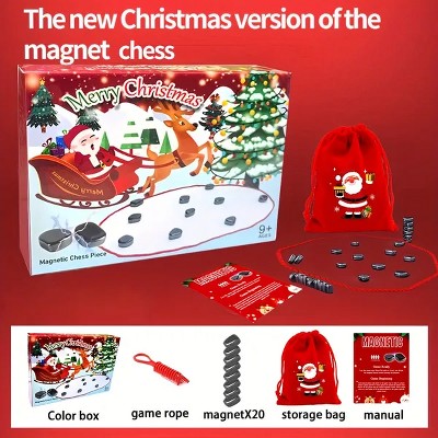 Racxily Magnetic Chess Game With 20pcs Magnetic Blocks And Storage Bag, Intellectual Battle Game for Kids Christmas Gift