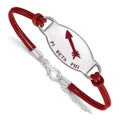 Black Bow Jewelry Sterling Silver Pi Beta Phi Greek Life Strand Bracelet 7 Inch