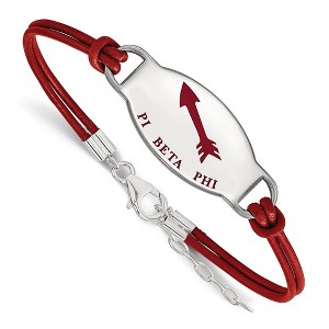 Black Bow Jewelry Sterling Silver Pi Beta Phi Greek Life Strand Bracelet 7 Inch - 1 of 3