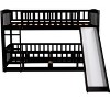 YOOCOZZ Twin Over Twin Low Bunk Bed with Slide,Fence and Ladder for Kids - 4 of 4