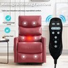 Lyngins Modern Rocker&Swivel Recliner Chair with Adjustable Footrest & Storage Pockets,Indoor Accent Chair with High Backrest - 3 of 4