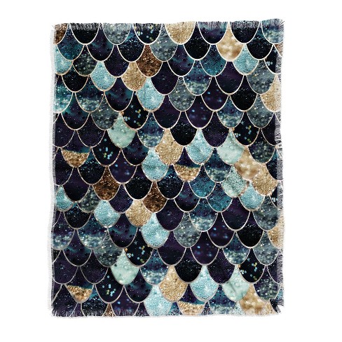 60 X50 Monika Strigel Really Mermaid Throw Blanket Blue Deny Designs Target