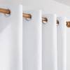 Deconovo 2 Panels Linen Look Film Coated Blackout Curtains with 8 Grommets - 4 of 4