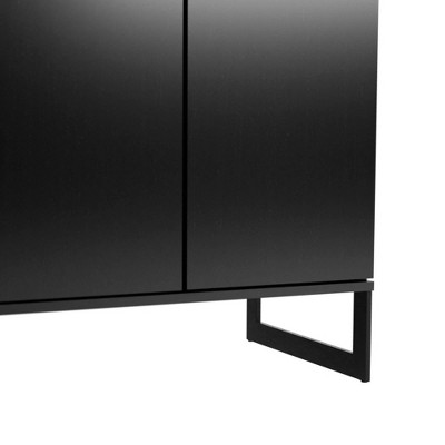 Lexington 59'' Black Engineered Wood Mid-Century Bookcase