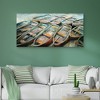 24" x 48" Bateaux Teal by Studio Arts Unframed Wall Canvas - Masterpiece Art Gallery: Nautical Large Horizontal Art - 4 of 4