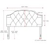 Calera Tufted Fabric Headboard - CorLiving - 3 of 4