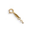 Black Bow Jewelry 14k Yellow Gold Dangling Stars 1.5mm Cable Chain Anklet, 9-10 Inch - 3 of 4