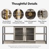 TV Stand for 65 Inches - Farmhouse Entertainment Center with Storage Cabinet, Mesh Doors, Industrial Media Console Table, for Living Room - 3 of 4