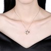 Moon Heart Pendant Necklace for Women Cubic Zirconia Sterling Silver Ginger Lyne Collection - 2 of 4