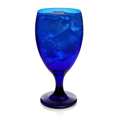 Libbey Glass Goblets 16.3oz Blue - Set of 12