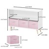 Kumasinova Kids Bookshelf with 3 Collapsible Fabric Drawers, Children's Book Display, Toy Storage Cabinet Organizer,Safety-Buckled Storage Bookcase - 2 of 4