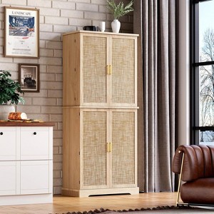 Nasitip 72'' Tall Kitchen Pantry Cabinet,Farmhouse Storage Cabinet with Drawer and 8 Door Shelves, Cupboard-Sideboard Buffet Cabinet for Home - 1 of 4