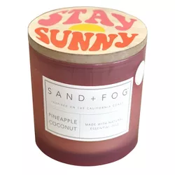 25oz Pineapple Coconut Scented Candle - Sand + Fog