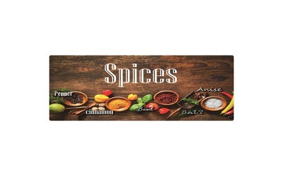 J&V TEXTILES 20" x 55" Oversized Cushioned Anti-Fatigue Kitchen Runner Mat (Spices)