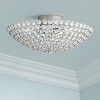 Possini Euro Design Geneva Modern Ceiling Light Semi Flush Mount Fixture 12" Wide Chrome 3-Light Crystal Glass Beads for Bedroom Kitchen Living Room - 2 of 4