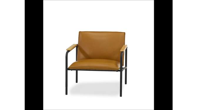 Sauder Boulevard Caf&#233; Metal Lounge Chair Camel Finish, 2 of 5, play video