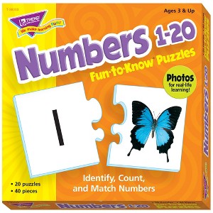 Trend Enterprises: Numbers 1-20 Counting & Sets, 20 Two-Sided Puzzles, Ages 3 and Up - 1 of 2