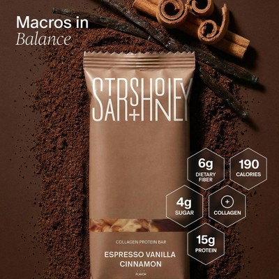 Stars + Honey Collagen Espresso Vanilla Cinnamon Protein Bars - 15g Protein - 8.3oz/5pk