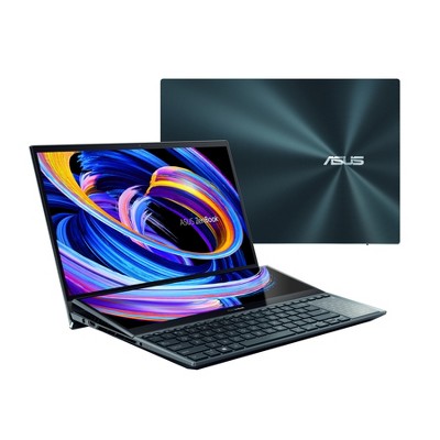 ASUS ZenBook Pro Duo 15 OLED UX582 Laptop, 15.6” OLED 4K UHD Touch, Intel Core i9-11900H, 32GB, 1TB, GeForce RTX 3080, Celestial Blue, UX582HS-XH99T