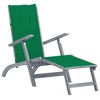 vidaXL Deckchair, Patio Lounge Chair with Adjustable Backrest, Folding Sunlounger with Cushion - 2 of 4