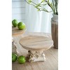 ChicFurnit Dining Plates Decorative Cake Stand Wood Cake Plate Simple Cake Plate for Home Kitchen and Party Use, Beige, 9.5"*9.5"*5.3" - 4 of 4