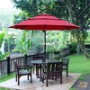 CAVINAS Beach Umbrella Chair 9 FT Compact 3-Layer Sun Umbrella for Balcony Steel Portable Umbrella for Travel (Base Sold Separately) - 2 of 4