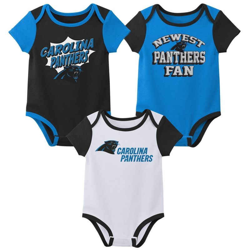 NFL Carolina Panthers Infant Boys&#39; 3pk Bodysuit, 1 of 5