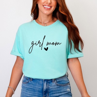 Simply Sage Market Girl Mom Cursive Heart Garment Dyed Tee