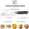 imarku Santoku Knife Chef Knife, 5 inch Ultra Sharp Asian Knife Japanese Chef Knife - Japanese SUS440A Stainless Steel - Ergonomic Pakkawood Handle - 2 of 4
