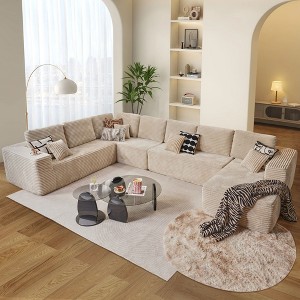 HOMLUX U-Shape Modular Sectional Sofa Couch, 27" Deep Seat Modern Minimalist Couches for Living Room, Style 3 - 1 of 4