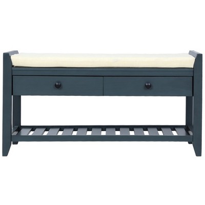 Multipurpose Entryway Storage Shoe Rack with Cushioned Seat and Drawers