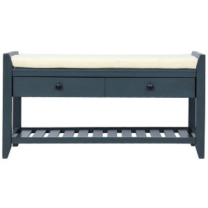 Multipurpose Entryway Storage Shoe Rack with Cushioned Seat and Drawers - 1 of 4