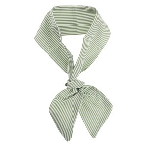 Unique Bargains Women's Stripe Scarf Headband Light Green White 1 Pc - 1 of 4